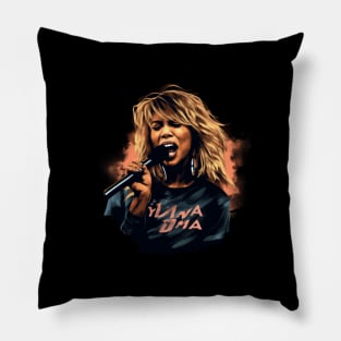 Tina Turner // 80s Style Retro Fan Art Design Pillow