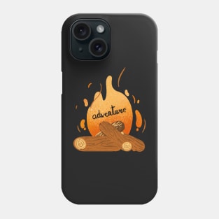 fjallraven - fire of adventure black Phone Case