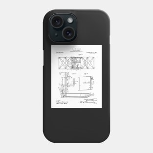 Wright Brothers Aircraft Patent - Aviation Art - Black And White Phone Case