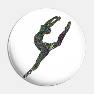 Dancing Ballerina Ballet Dance Silhouette Children's Youth Girls' T-Shirt Pin