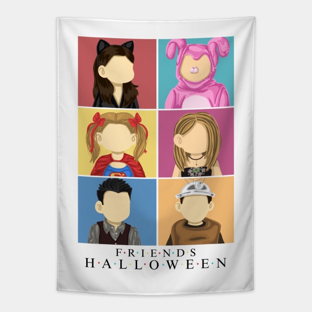 FRIENDS HALLOWEEN POLAROID Tapestry by ulricartistic