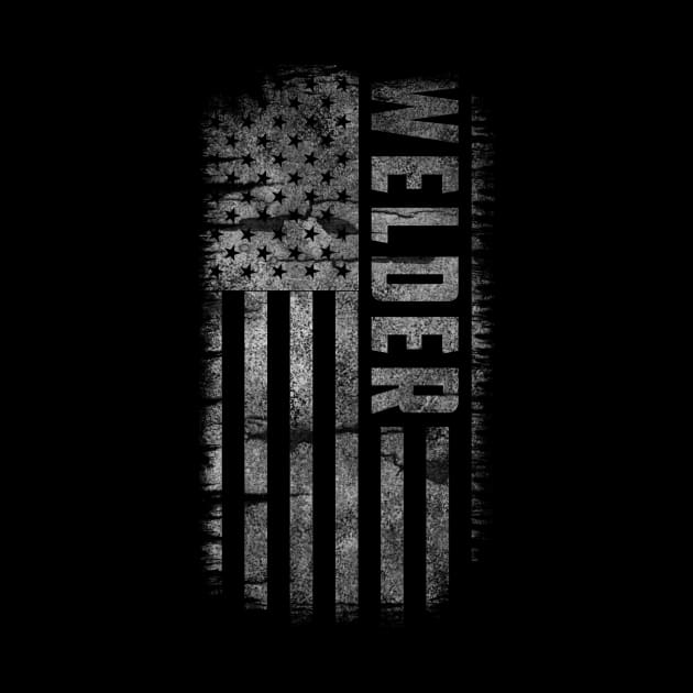 Welding American Welder USA Flag by Visual Vibes