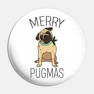 Merry Pugmas Christmas Pug Pin