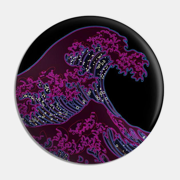 The Great Neon Wave Pin by MakiArts