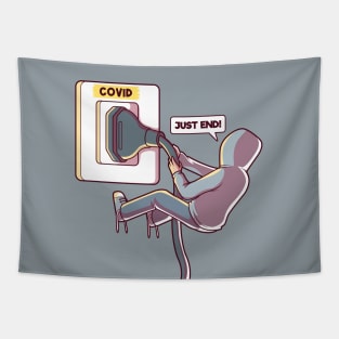 Pull the Plug on Covid Tapestry