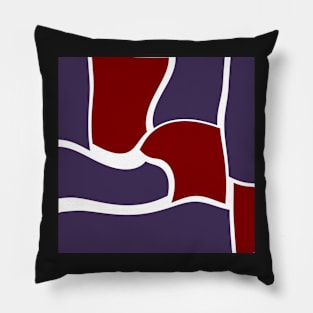 Red, purple and whirled Pillow