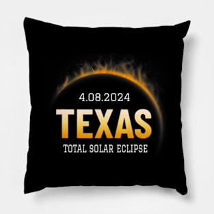 Total Solar Eclipse 2024 Texas Totality Spring 4.08.24 Pillow