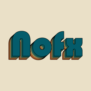 Nofx // Nofx Retro Rainbow Typography Style // 70s T-Shirt