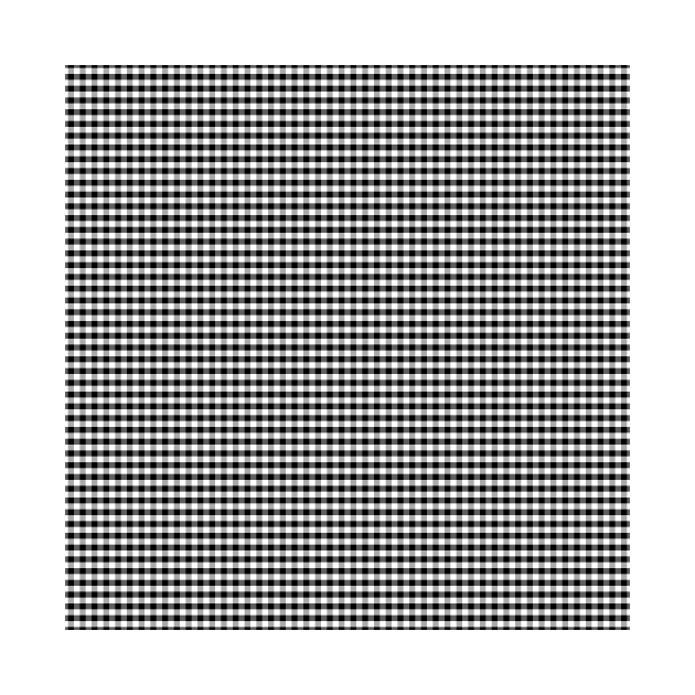 Small Jet Black Gingham Check Square Pattern by podartist