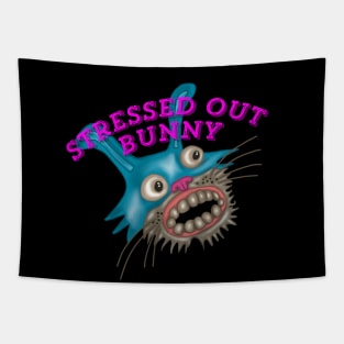 Stressed Out Bunny Pink Version Tapestry