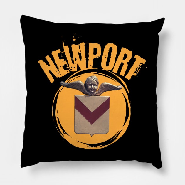 Newport Wales, Newport supporter Pillow by Teessential