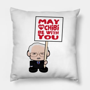 Mr. Berniebot POLTICO'BOT Toy Robot (May the Chibi Be With You) Pillow