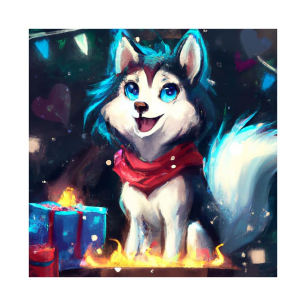 Cute Husky Drawing by Play Zoo