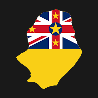 Niuē flag, Niue Flag, Niuē map, Niue map T-Shirt