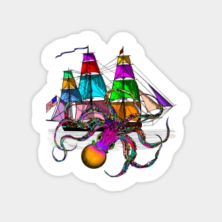 Kraken Attackin’ in Color 2 Magnet