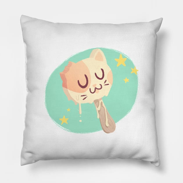 Catsicle Pillow by hellocloudy