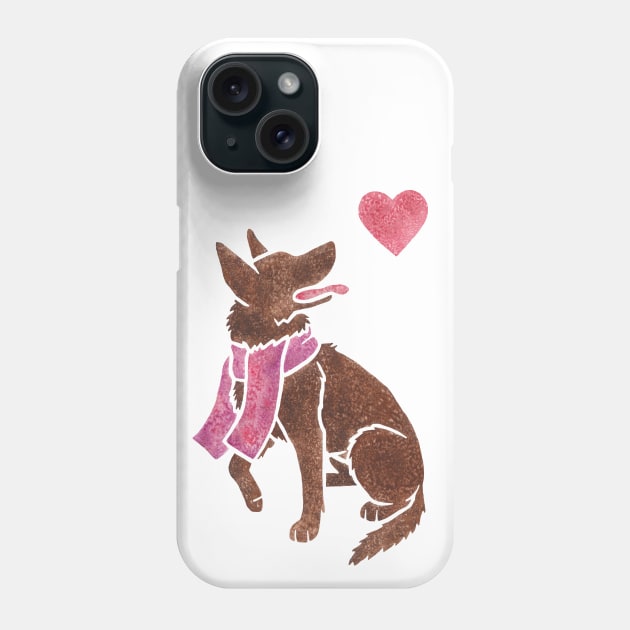 Watercolour Kelpie Phone Case by animalartbyjess