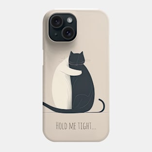 [AI Art] Hold me tight, Minimal Art Style - CAT EDITION Phone Case