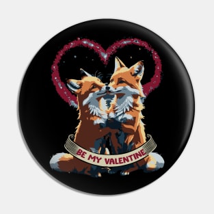 Be My Valentine // Retro Fox Couples Pin