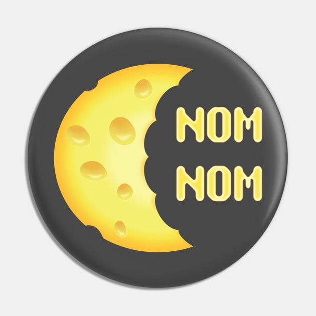 Nom Nom Cheese Moon Pin by jdm1981