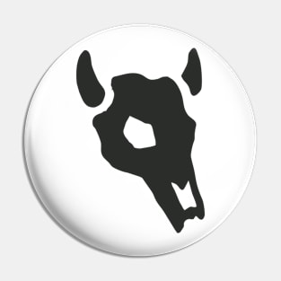 Simple Bull Cow Skull Emblem Pin