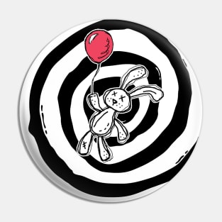 Creepy Cute Goth Bunny Pin