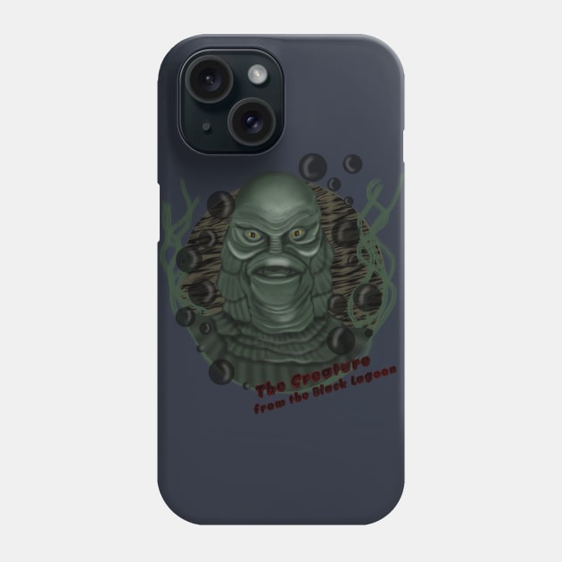 The Creature from the Black Lagoon Phone Case by KataMartArt