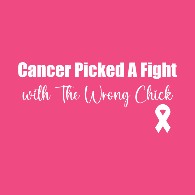 Cancer Picked A Fight with The Wrong Chick - Breast Cancer Awareness Women's by soukai