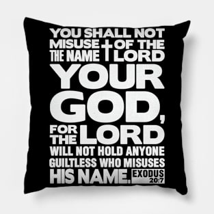 Exodus 20:7 Name Of The LORD Pillow