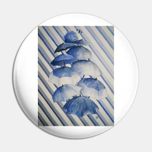 Umbrella Rainy Day Blues Pin