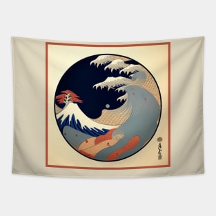 Great Wave Off Kanagawa Japanese Album Cover Tapestry