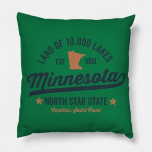 Minnesota Land of 10,000 Lakes Pillow