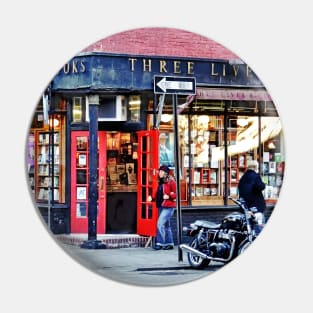 Manhattan NY - Greenwich Village Bookstore Pin