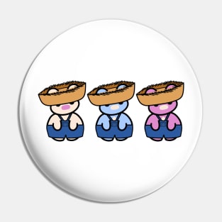 Three Chibis (Farmers) Pin