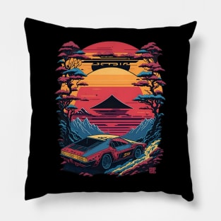 Japanese retro car Pillow