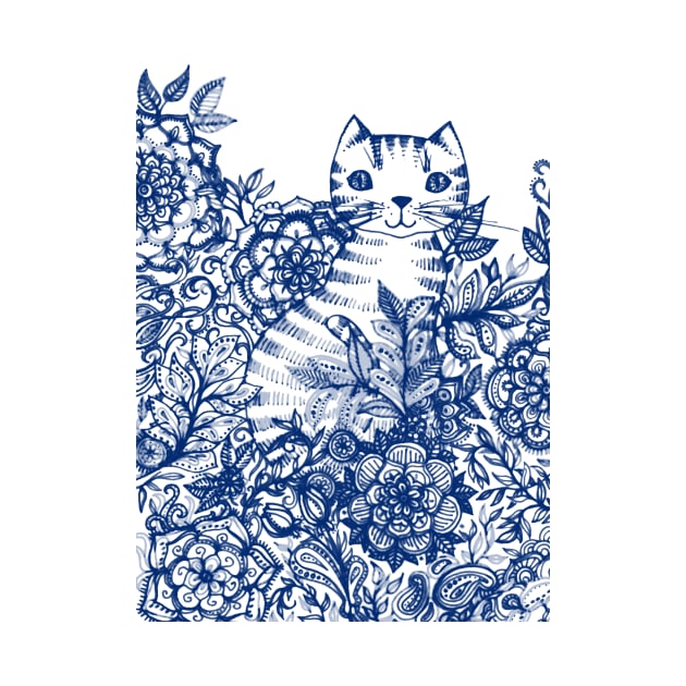 Garden Cat Doodle by micklyn