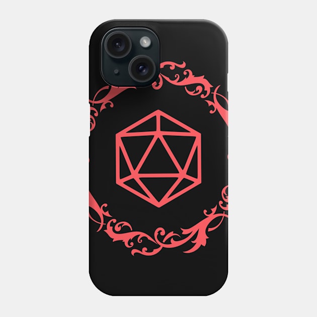 Magical D20 Dice TRPG Tabletop RPG Gaming Addict Phone Case by dungeonarmory