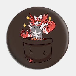 Pocket Shiny Wrestle Cat Starter Pin