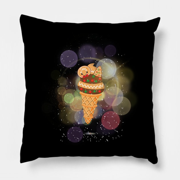 Ice cream lover Pillow by Funtomass