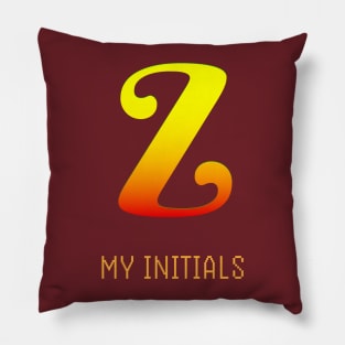 Letter Z Initials Unique Name T-Shirt Pillow