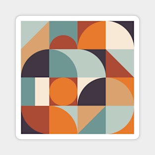 Bauhaus Inspired Pattern Magnet