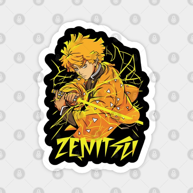 Demon Slayer Zenitsu First Form Glow Magnet by Otaku Vibes