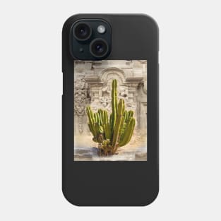 Organ Pipe Cactus in Front of Colonial Church Phone Case