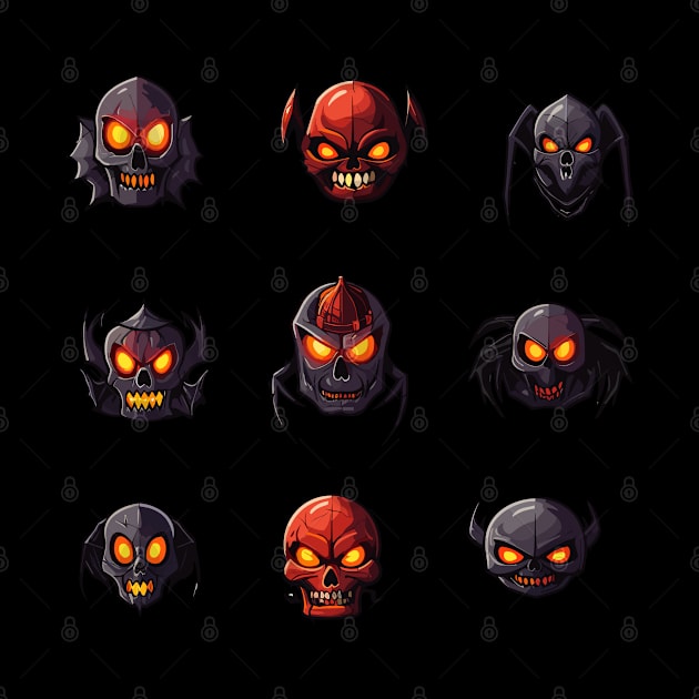 Macabre Halloween Sinister Heads by DanielLiamGill