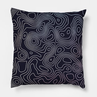 Pastel topographic map Pillow