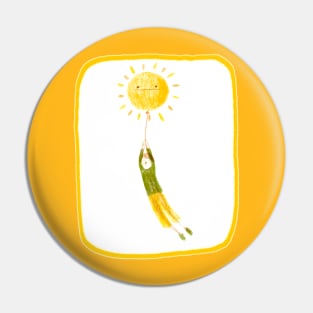 Rising Sun Baloon Boy Pin