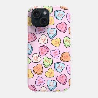 Dump Him Conversation Hearts - Pink Phone Case