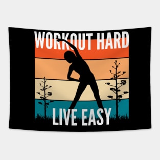 Train Tough, Live Serene: Inspiring Workout Tee Tapestry