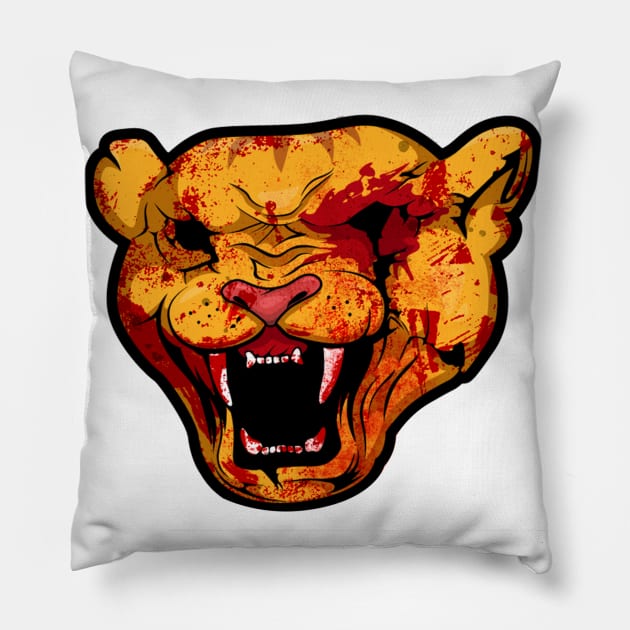 Hotline Miami Tony Mask Pillow by Lex Kobe