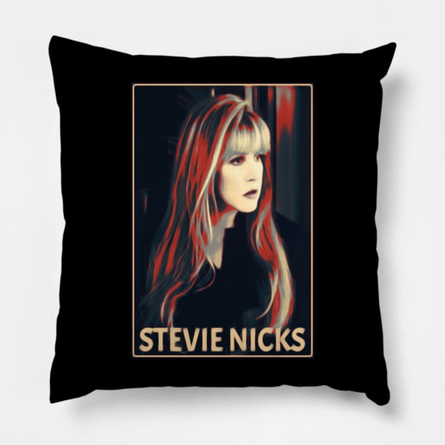 Beautifull stevie nicks Pillow by SIRAJAGUGUK